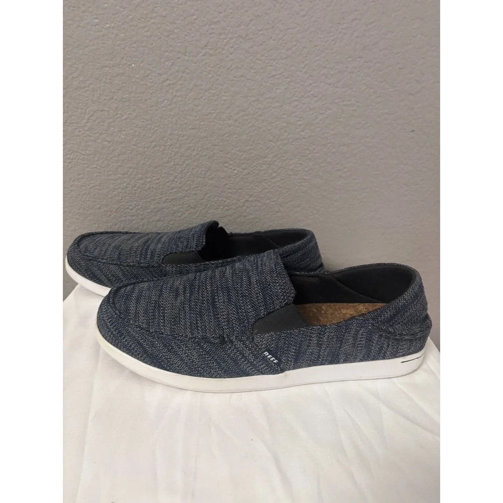 Reef Mens 12 Cushion Bounce Matey Knit Loafers Navy Blue Slip On RF0A3YN1 Casual